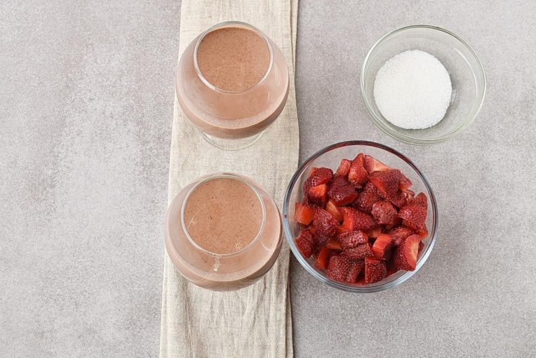 Step 5 - Chocolate Panna Cotta with Strawberry Topping