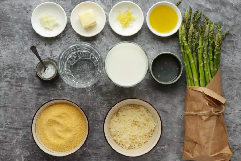 Ingredients for Creamy Polenta with Asparagus