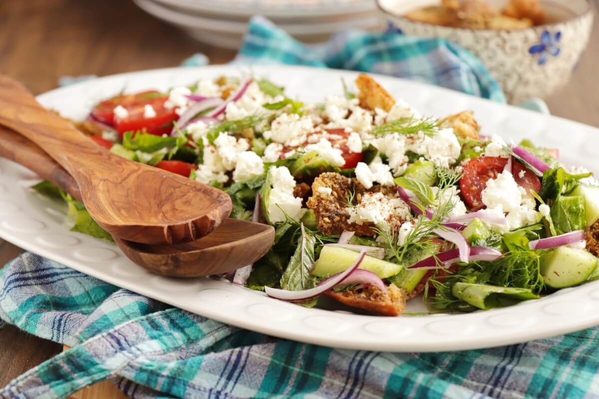 Fattoush with Queso Fresco