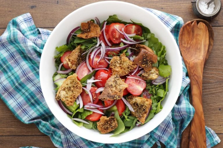 Step 6 - Fattoush with Queso Fresco