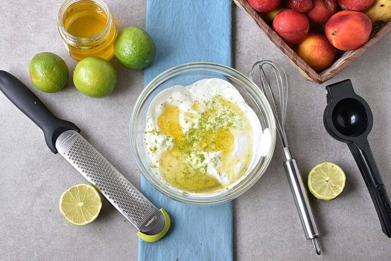 Step 1 - Fresh Key Lime Greek Yogurt Dip