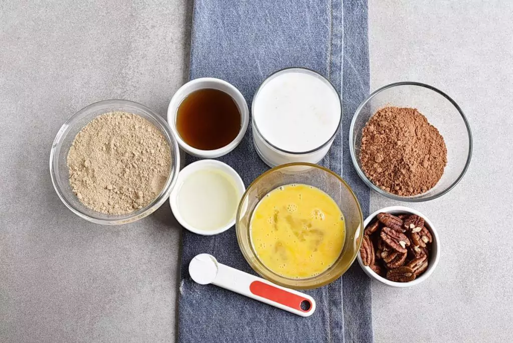Ingredients for Gluten Free Chocolate Buckwheat Waffles