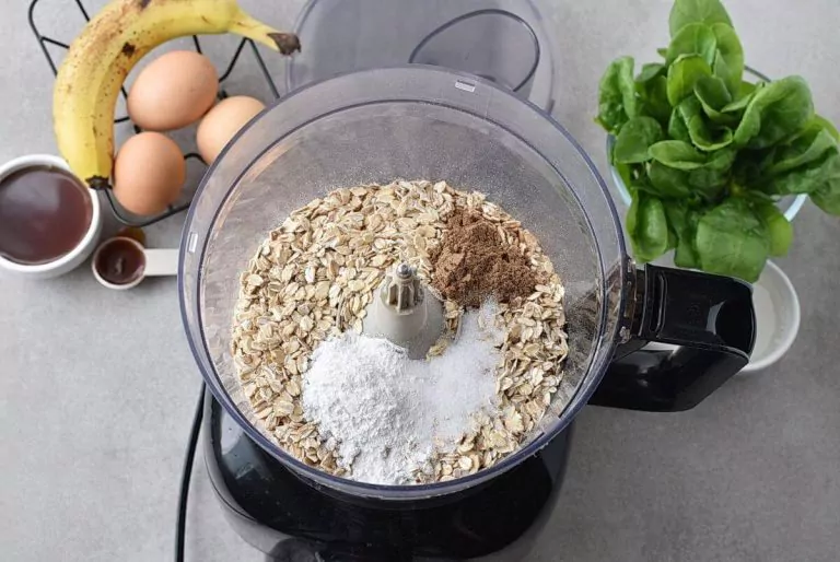 Step 1 - Green Oatmeal Spinach Waffles