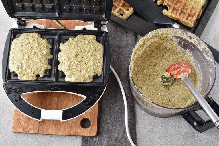 Step 5 - Green Oatmeal Spinach Waffles