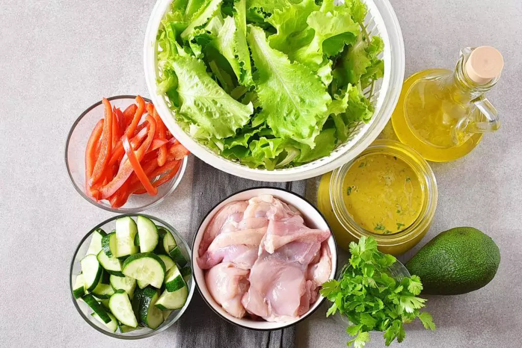 Ingredients for Grilled Chicken Mango Salad