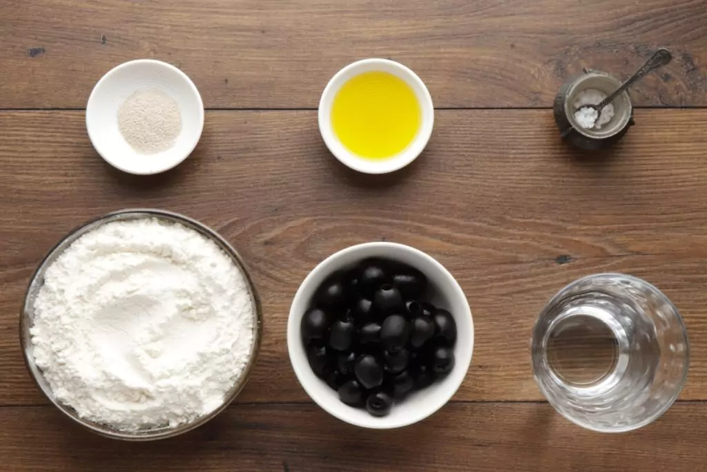 Ingredients for Homemade Black Olive Bread