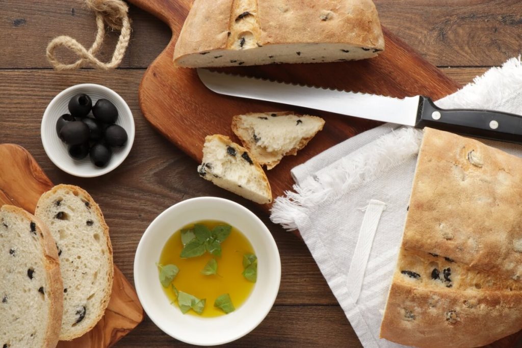 How to serve Homemade Black Olive Bread