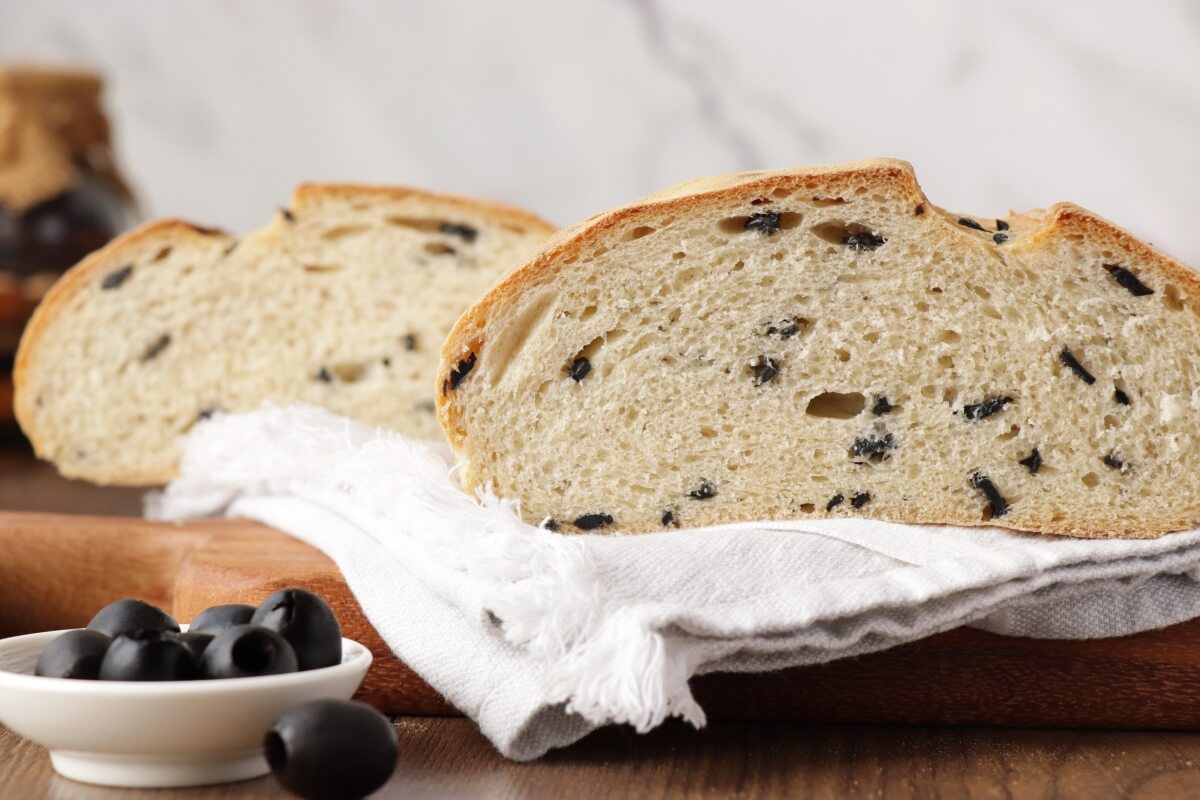 Homemade Black Olive Bread