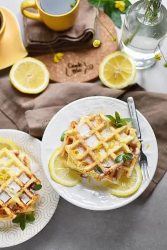 Keto Lemon Cake Chaffles