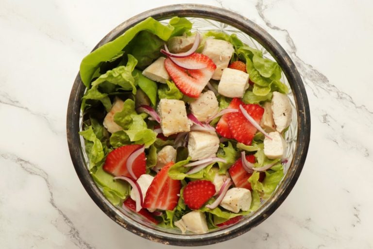 Step 1 - Keto Strawberry Chicken Poppyseed Salad