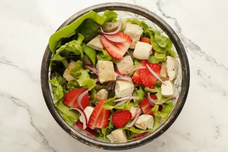 Step 1 - Keto Strawberry Chicken Poppyseed Salad