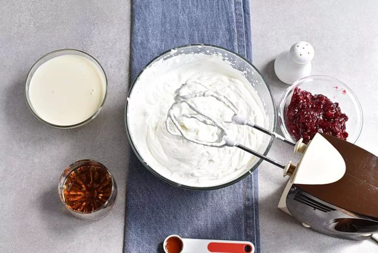 Step 1 - No-Churn Cherry Chunk Amaretto Ice Cream