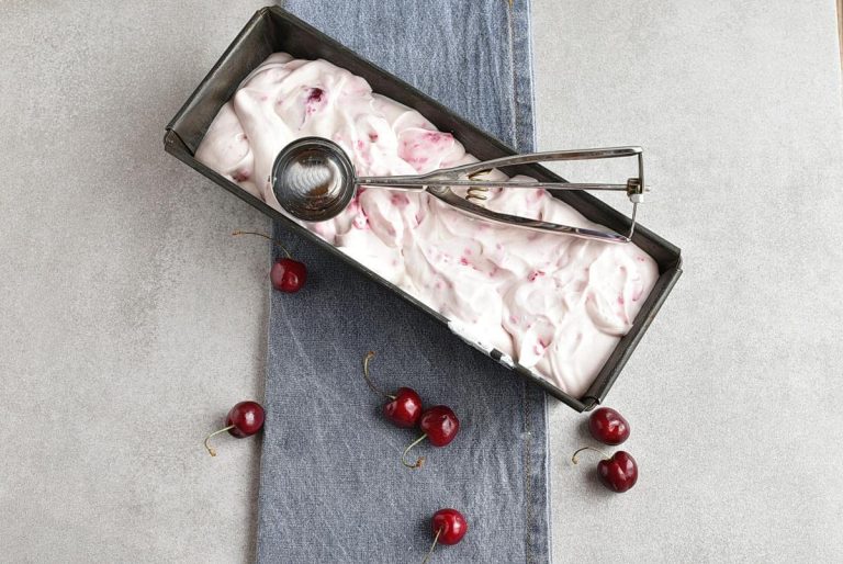Step 3 - No-Churn Cherry Chunk Amaretto Ice Cream