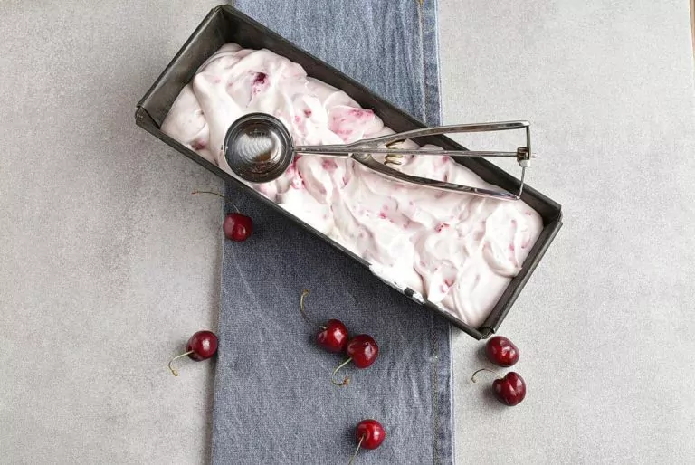 Step 3 - No-Churn Cherry Chunk Amaretto Ice Cream