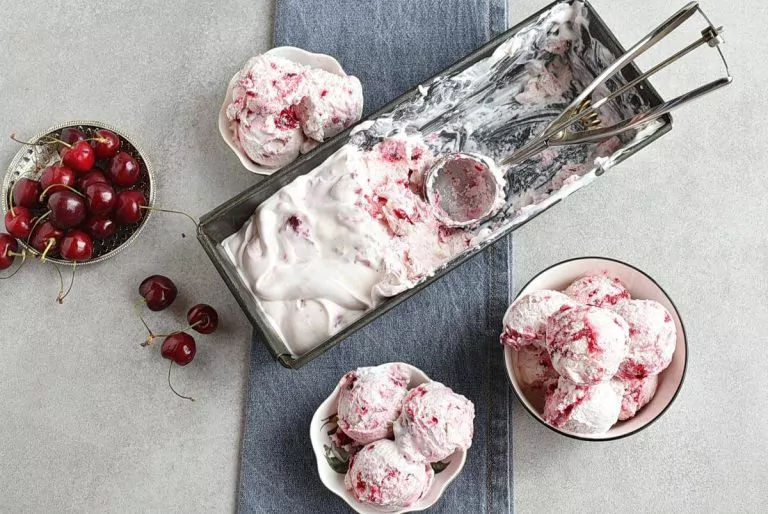 Step 4 - No-Churn Cherry Chunk Amaretto Ice Cream
