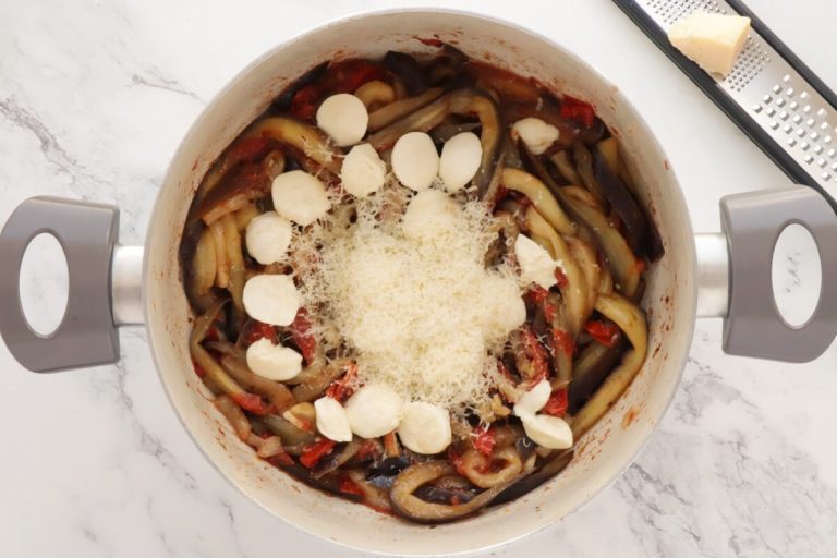 Step 6 - One-Pot Italian Eggplant Noodle Parmesan