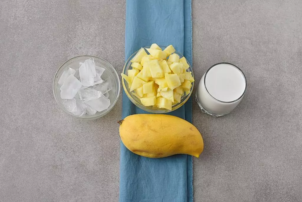 Ingredients for Pineapple & Mango Smoothie