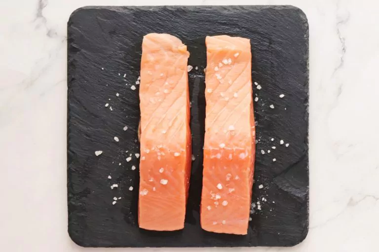 Step 2 - Poached Salmon with Cucumber Yogurt Salad
