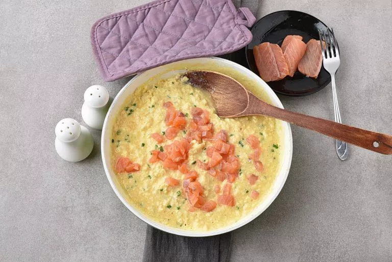 Step 5 - Scrambled Eggs with Smoked Salmon