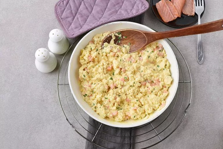 Step 6 - Scrambled Eggs with Smoked Salmon