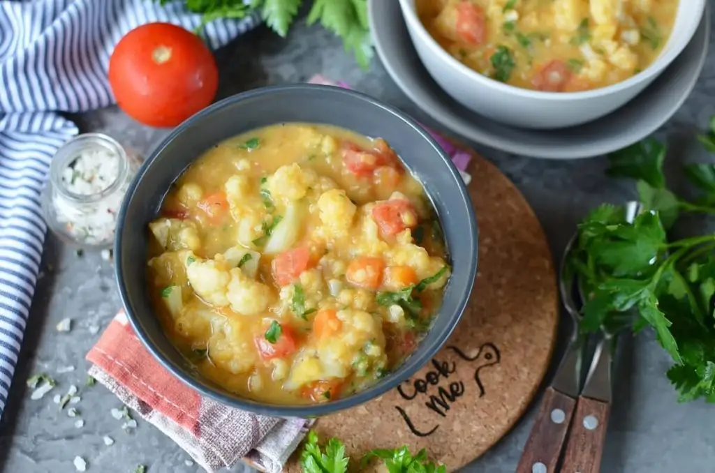 Vegan Italian Split Pea Cauliflower Stew