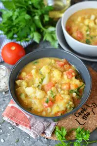 Vegan Italian Split Pea Cauliflower Stew