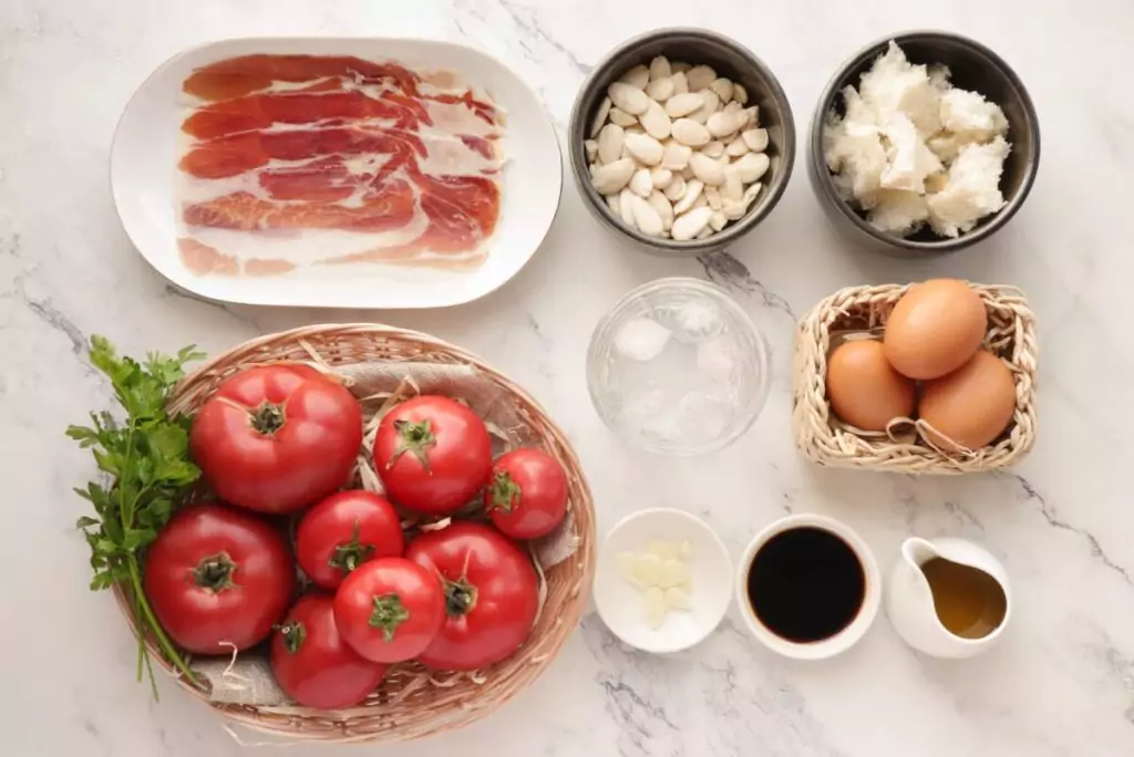 Ingredients for Almond Salmorejo Soup