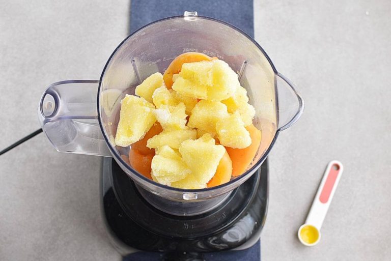 Step 1 - Apricot Strawberry Coconut Smoothie