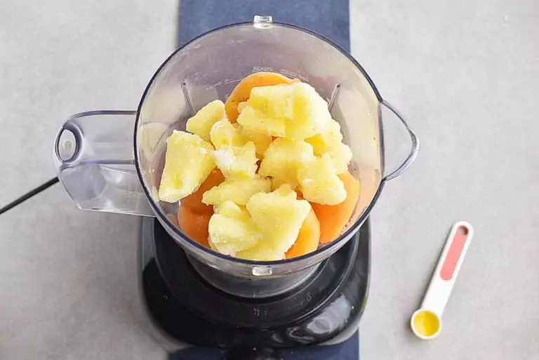 Step 1 - Apricot Strawberry Coconut Smoothie