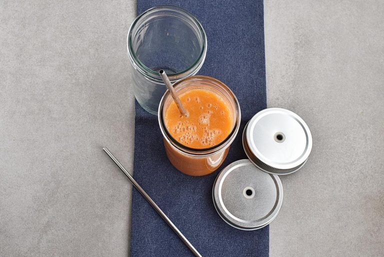 Step 3 - Apricot Strawberry Coconut Smoothie