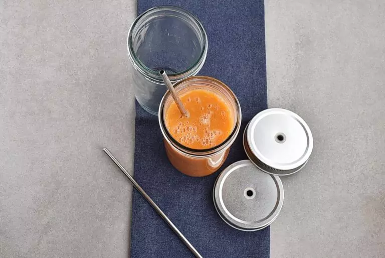 Step 3 - Apricot Strawberry Coconut Smoothie