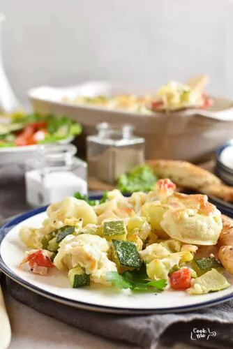 Cheese Tortellini Bake with Zucchini