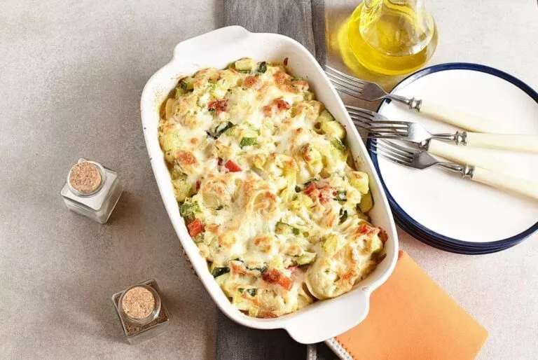 Step 7 - Cheese Tortellini Bake with Zucchini