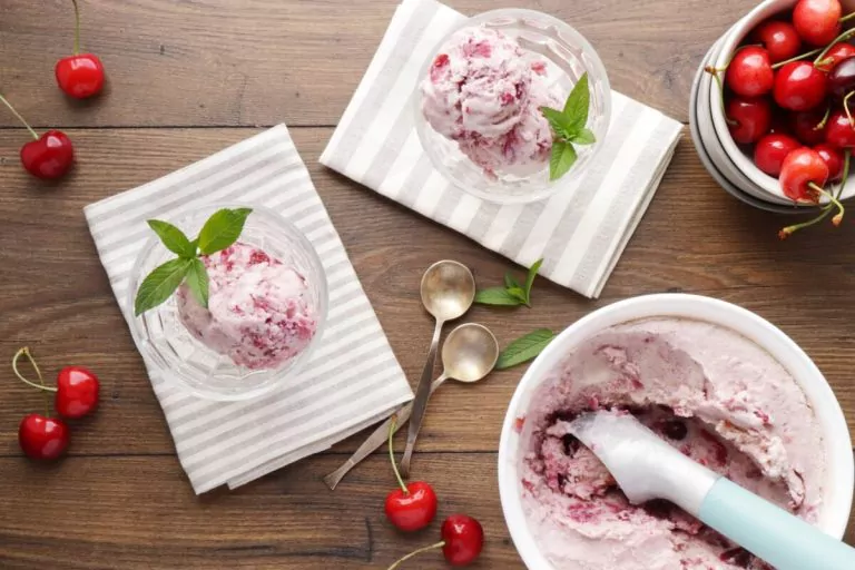 Step 9 - Cherry, Mint & Mascarpone Ice Cream