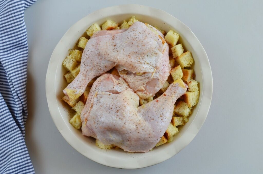 Roasted Chicken Legs & Stuffing recipe - step 5