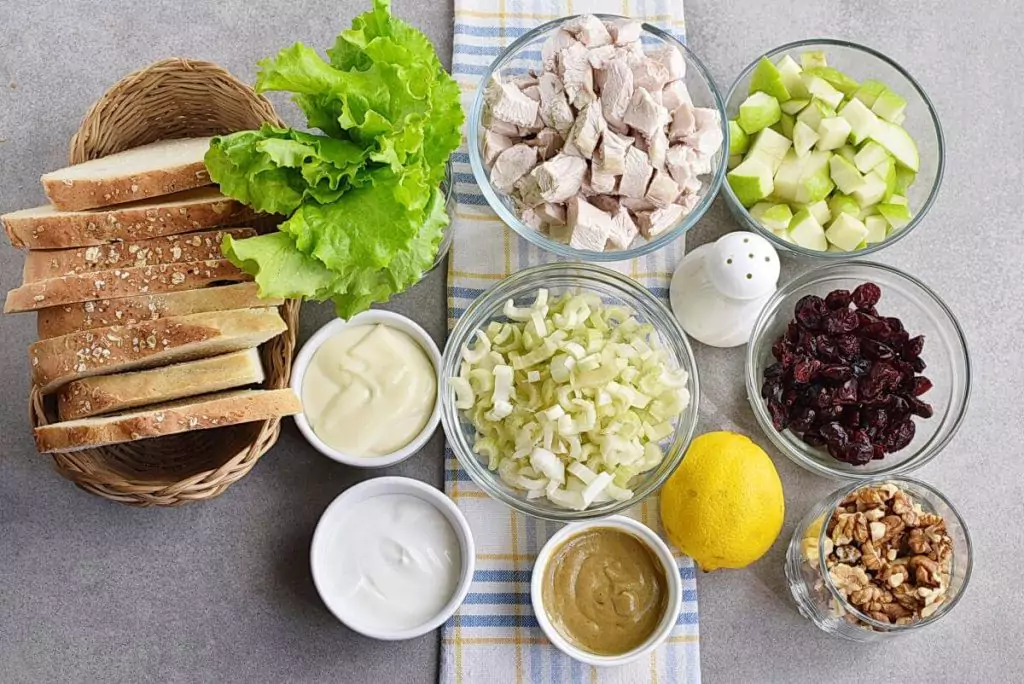 Ingredients for Chicken Waldorf Sandwiches