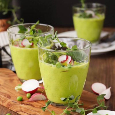 Chilled Pea Soup Recipe-Cold Green Pea Soup-Chilled Pea Soup Vegan