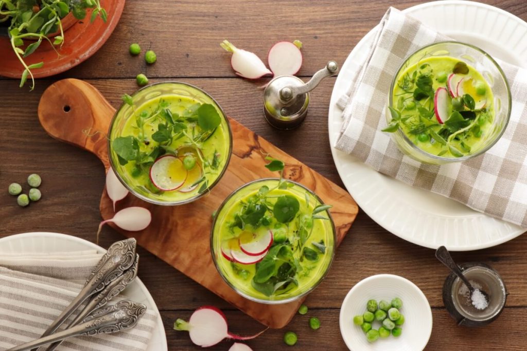 How to serve Chilled Green Pea Soup