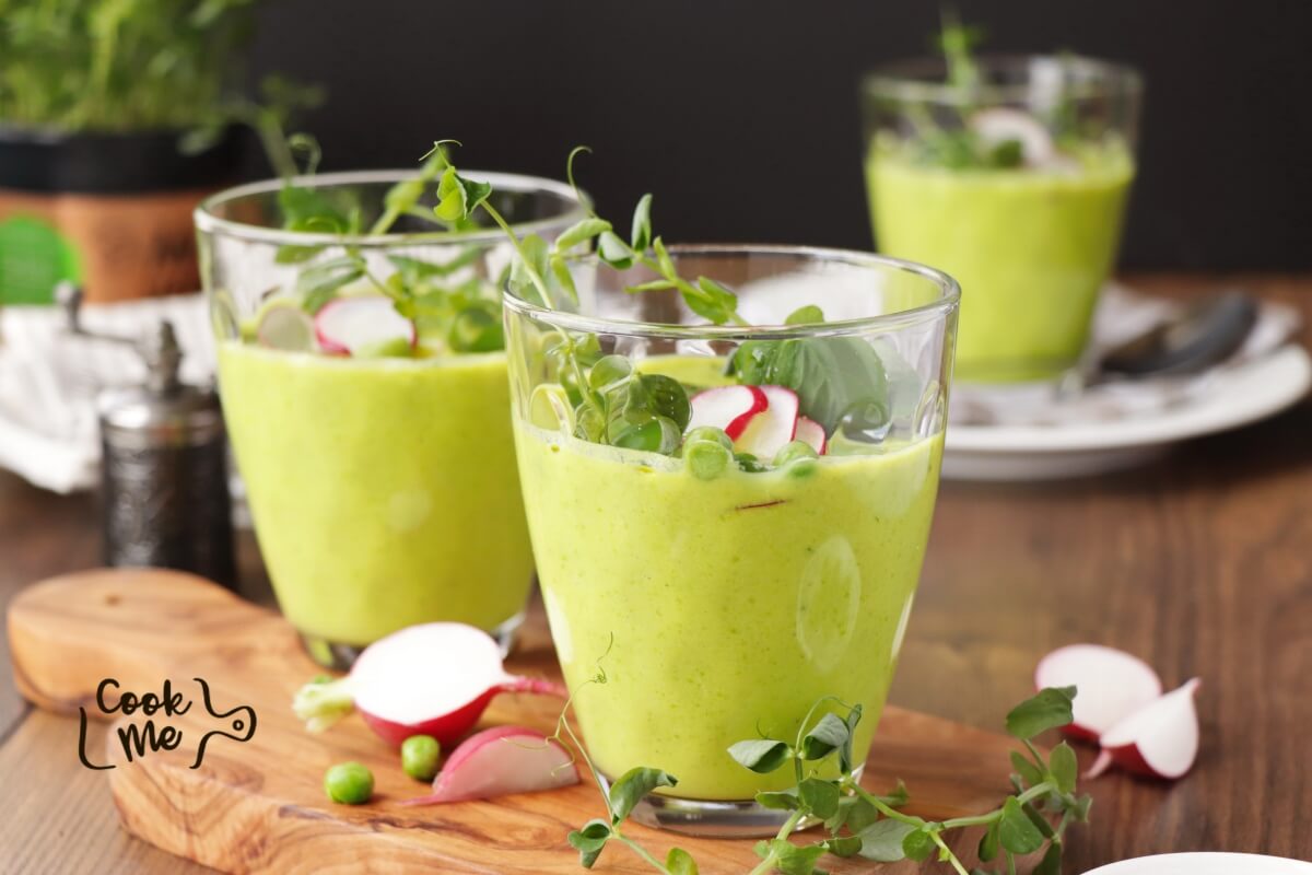 Chilled Pea Soup Recipe-Cold Green Pea Soup-Chilled Pea Soup Vegan