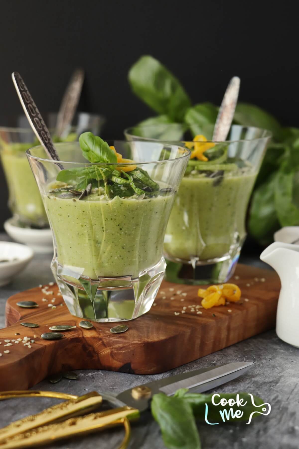 Chilled Zucchini Basil Soup