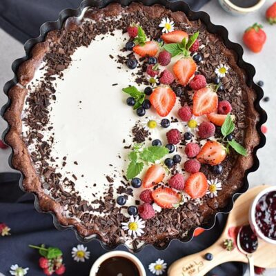 Chocolate Vanilla Berry Panna Cotta Tart Recipes– Homemade Chocolate Vanilla Berry Panna Cotta Tart – Easy Chocolate Vanilla Berry Panna Cotta Tart
