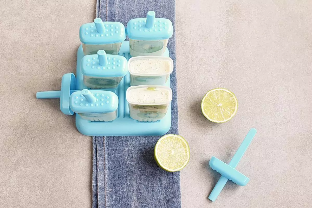 Step 3 - Creamy Kiwi Key Lime Popsicles