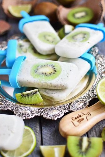 Creamy Kiwi Key Lime Popsicles