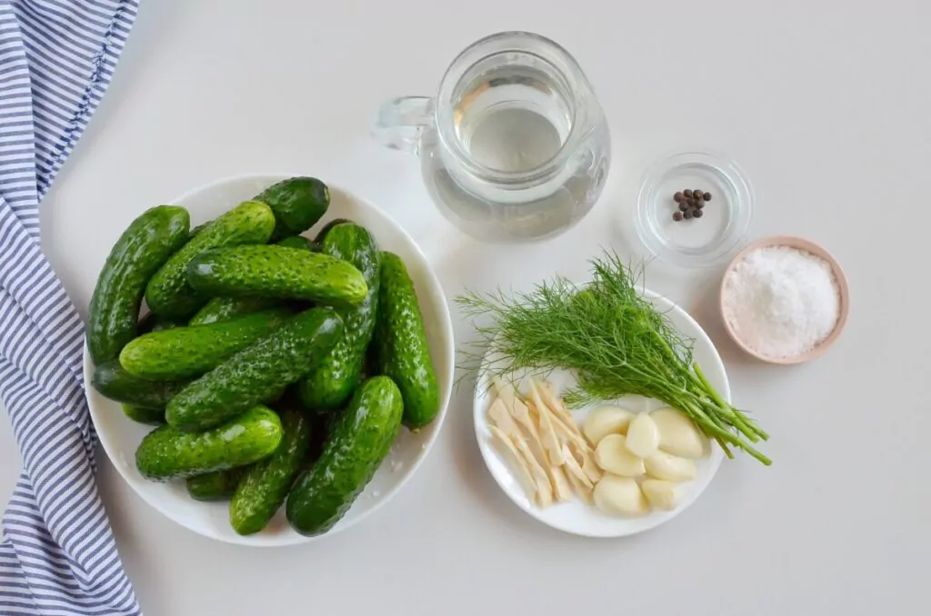 Ingredients for Easy Refrigerator Pickles