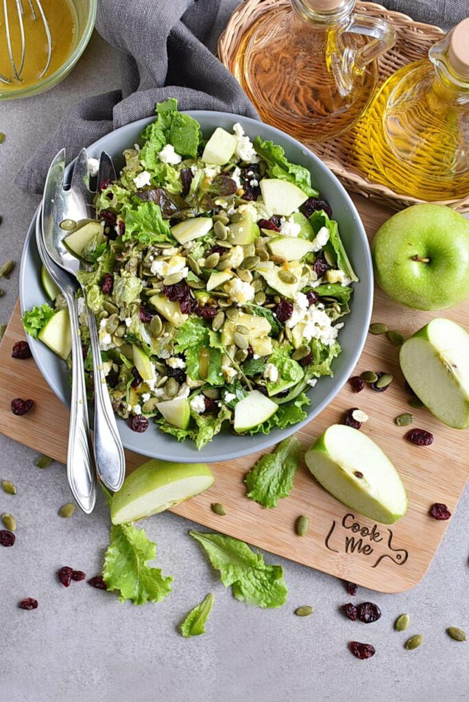 Green Salad with Apples, Cranberries and Pepitas