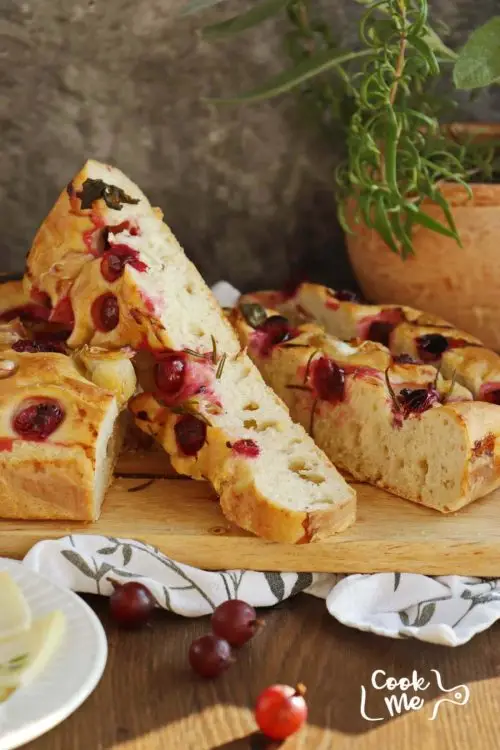 Herby Gooseberry Focaccia