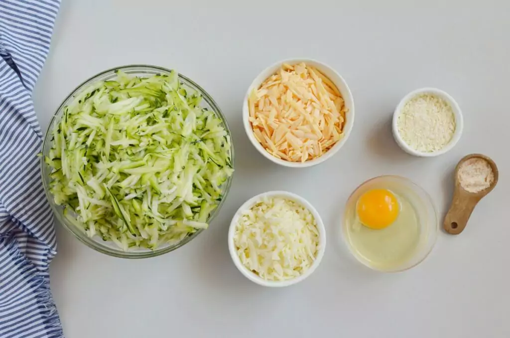 Ingredients for Keto Cheesy Zucchini Breadsticks
