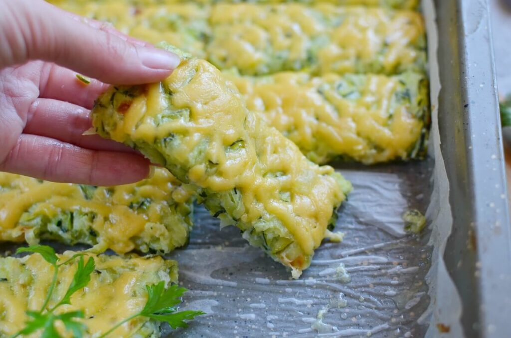 How to serve Keto Cheesy Zucchini Breadsticks