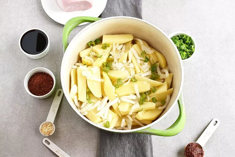 Step 2 - Korean Potato and Spam Stew – Gamja Jjageuli