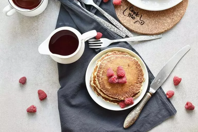 Step 9 - Lemon Pancakes with Raspberry Syrup